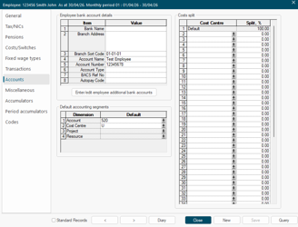 General Ledger menu with Chart of Accounts option highlighted