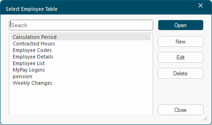 Employee Accounts tab showing cost centre and nominal account assignment fields