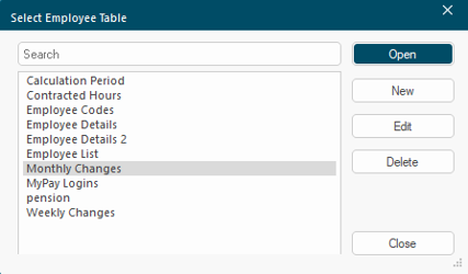 Save As dialog for the table definition with filename entry