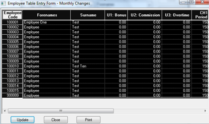 Filename entry field for the new table